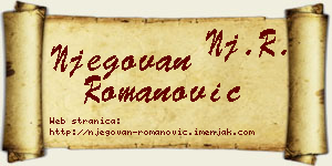 Njegovan Romanović vizit kartica